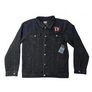 Diablo IV 4 Black Denim Jacket Mens Large Blizzard Entertainment Sold Out NWT